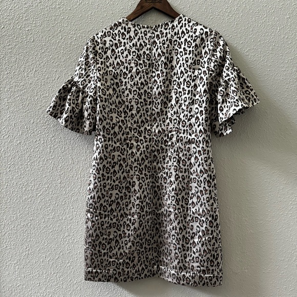 Banana Republic leopard print dress with puff sleeve  size 6 - Picture 5 of 10